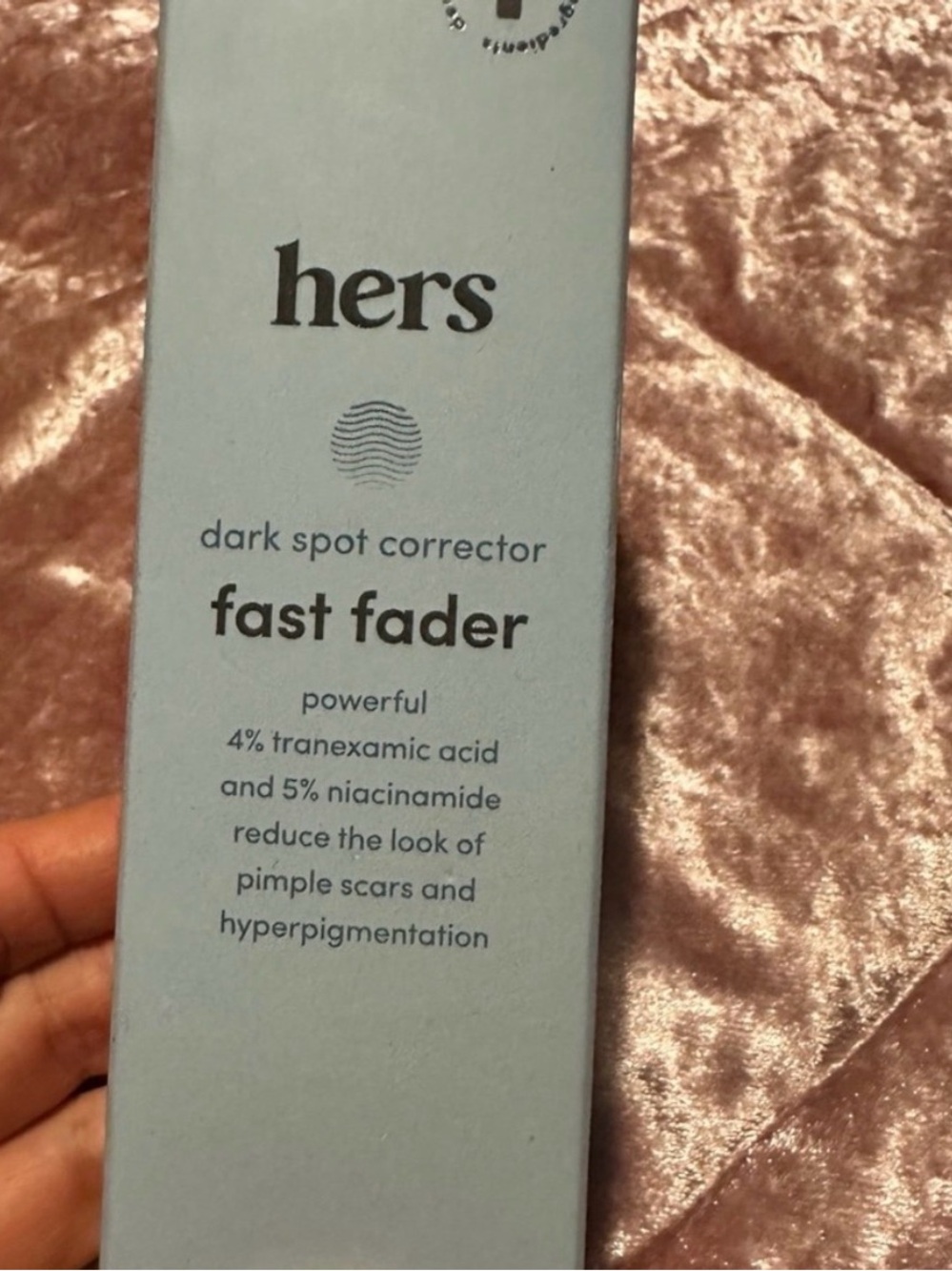 hers Fast Fader Dark Spot Corrector Moisturizer — Light Blue